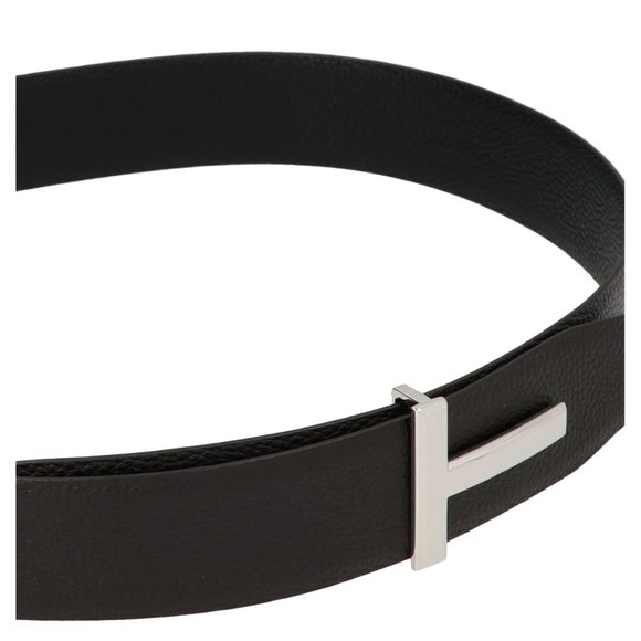 Tom Ford Black Brown T Reversible Belt size 85 - Picture 1 of 5